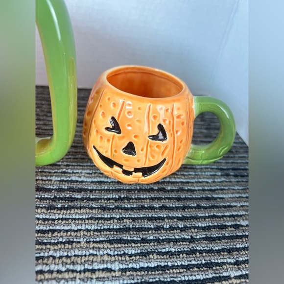 Vintage 🎃 Halloween Jack-o-lantern Beverage Set - Picture 7 of 12